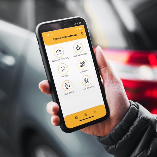 Application pour les billets de stationnement Espace Montmorency