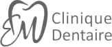 Logo de la Clinique Dentaire EM, représentant un sourire stylisé, lié aux services dentaires à Laval, QC, à proximité de Stationnement EM.