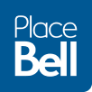 Logo de Place Bell, centre de divertissement à Laval, lié aux options de stationnement à proximité des restaurants et commerces.